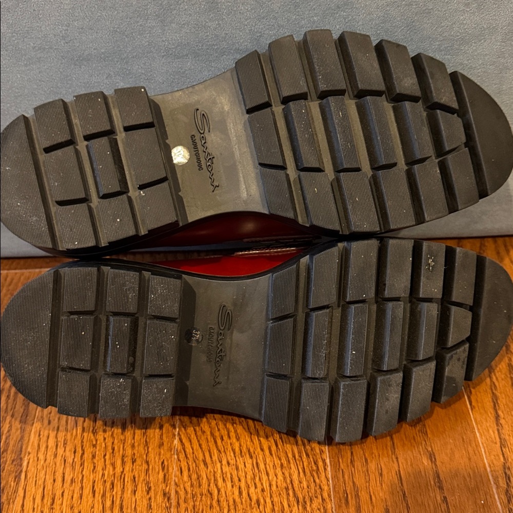 Santoni Woman’s Red Penny Loafers - Picture 9 of 17